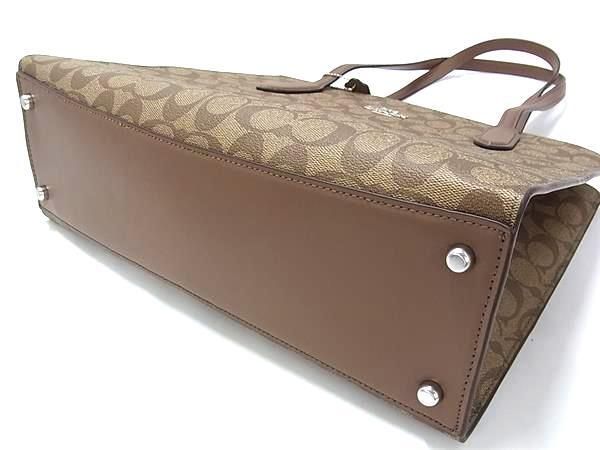 美品 COACH コーチ PVC シグネチャー ショルダーバッグ COACH コーチ ショルダーバッグ シグネチャー ニーナ キャリー