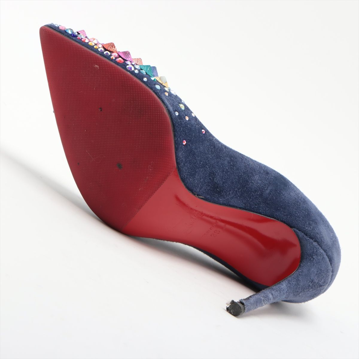 Christian Louboutin スウェードパンプス Kate Max Strass Eternity - パンプス - スエード - シルバー