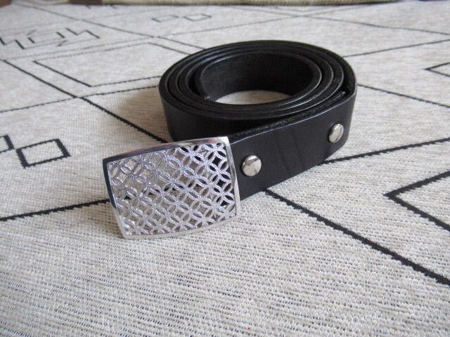 Silver925 彫金バックル＆ベルト【七宝透かし】2 Silver925 彫金