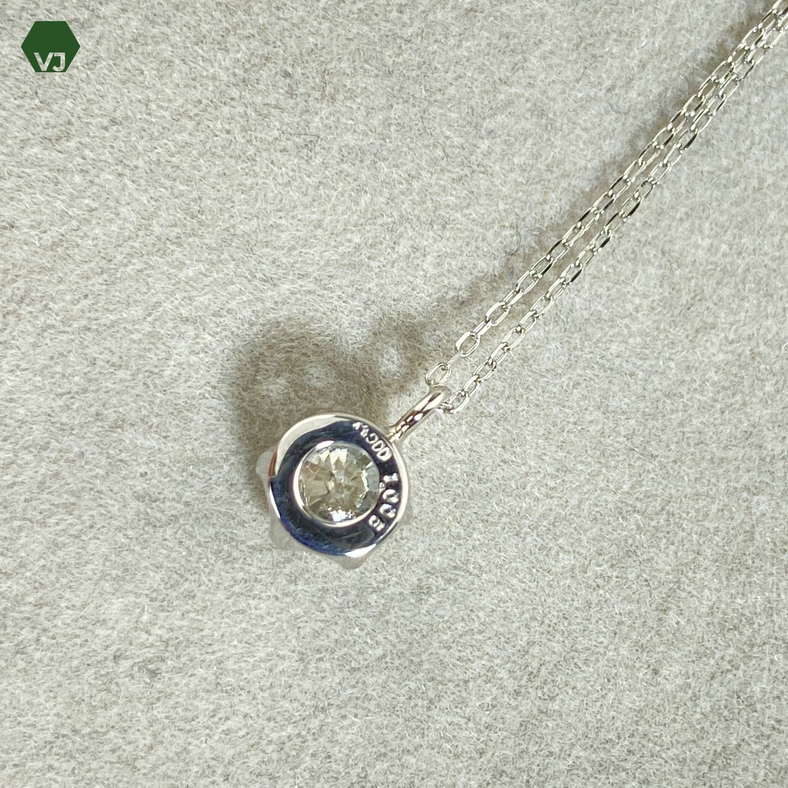 23-11】一粒ダイヤモンド ネックレス D1.005ct【中古】【PT900/PT850 