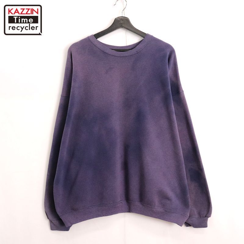 90s USA製 vintage Hanes 無地 フェード スウェット トレーナー