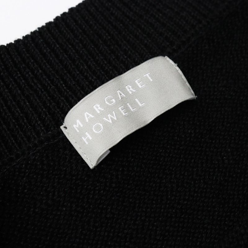 サンプル品 マーガレットハウエル MARGARET HOWELL COTTON LINEN ニットベスト 2/ブラック トップス ジレ ビスチェ【2400014483338】 サンプル品 マーガレットハウエル MARGARET HOWELL COTTON LINEN
