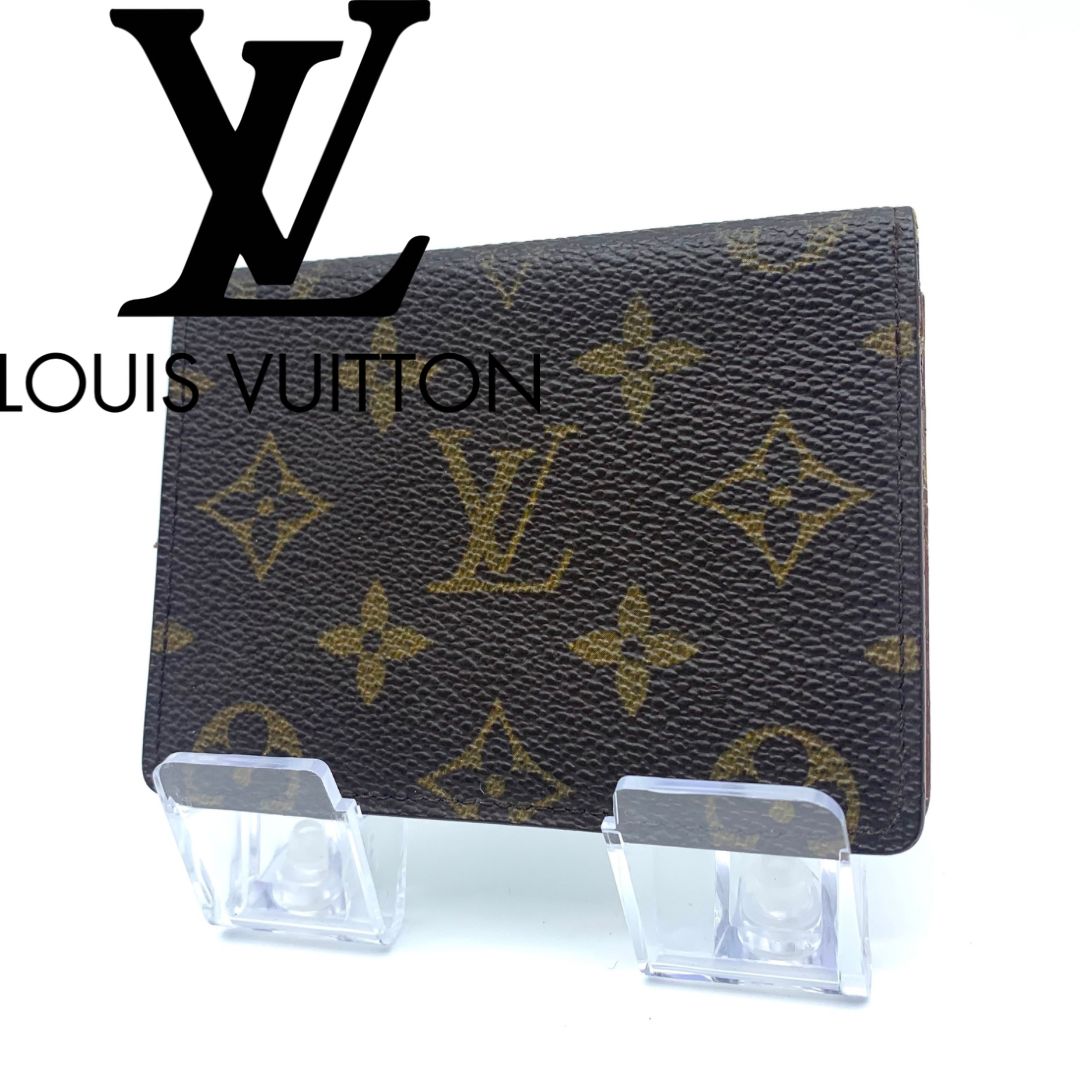 訳あり LOUIS VUITTON パスケース ポルト2カルトヴェルティカル モノグラム キャンバス カードケース 名刺入れ 二つ折り LV  ユニセックス ブラウン - メルカリ