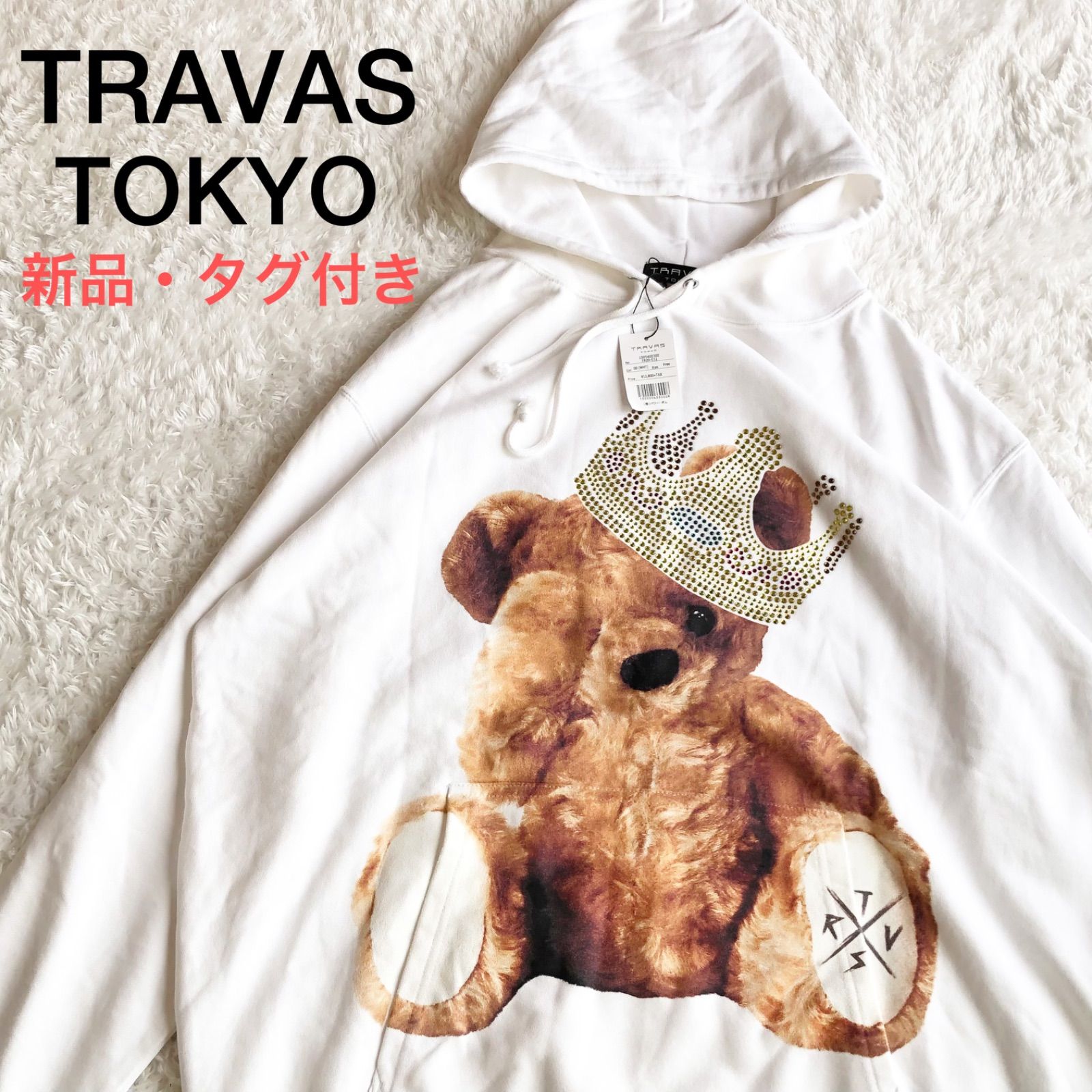 即購入可TRAVAS TOKYO【トラバストーキョー】王冠クマトレーナー