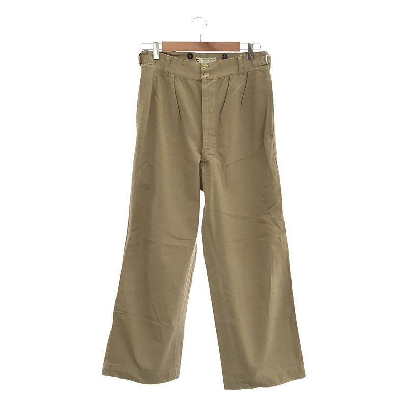 【美品】  VINTAGE / ヴィンテージ古着 | 推定1950s～ Australian Army Gurkha Chino Trousers / オーストラリア軍 2タック グルカ チノトラウザーパンツ | 5 | ベージュ | メンズ