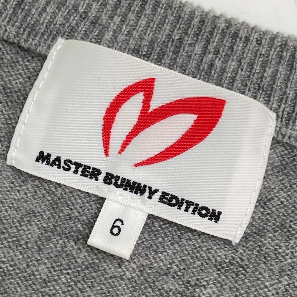 サイズ：6 MASTER BUNNY EDITION マスターバニーエディション  カシミヤ混 ニットセーター  グレー系 [240101434129] ゴルフウェア メンズ ストスト サイズ：6 MASTER BUNNY EDITION マスターバニーエディション