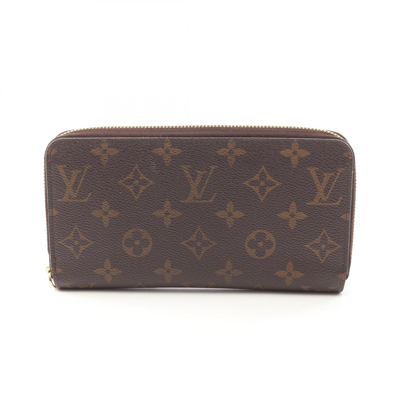 ルイ ヴィトン LOUIS VUITTON ラウンド長財布 ジッピーウォレット モノグラム M42616 ダークブラウン PVCコーティングキャンバス ジッピー ウォレット ユニセックス Used B