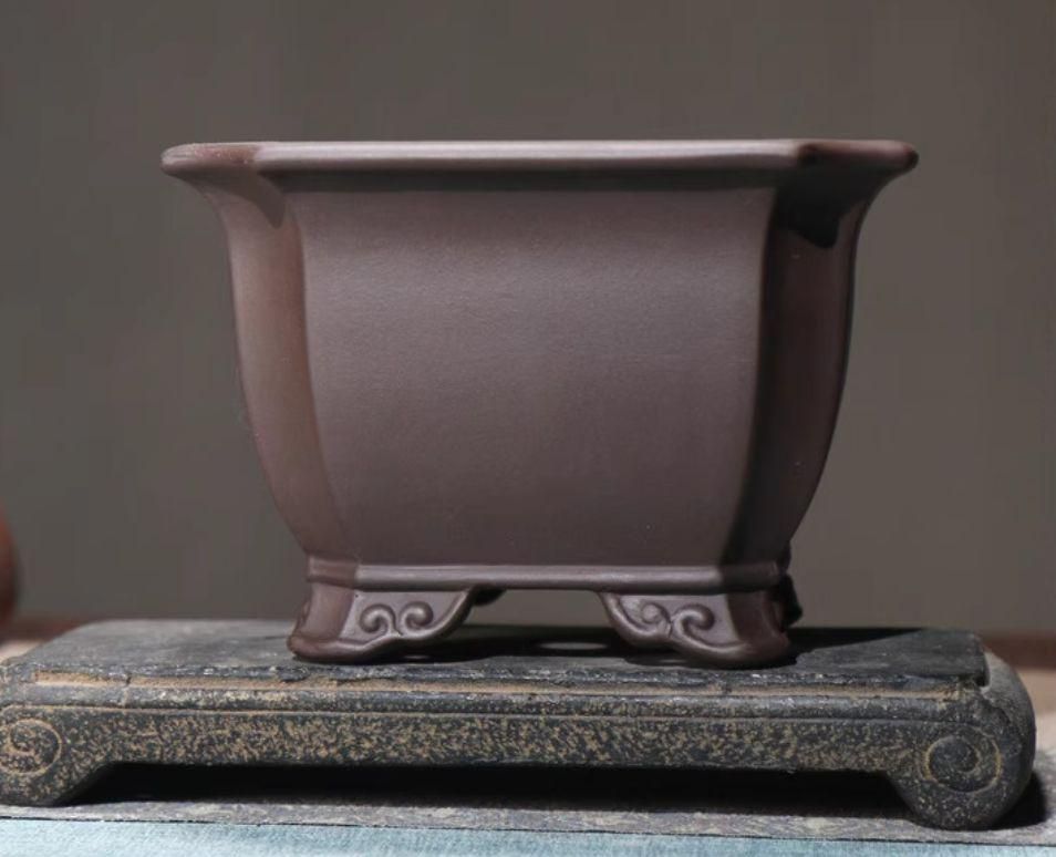 四方植木鉢 中国宜興 紫砂の鉢 盆栽鉢 植木鉢 小品盆栽鉢 大品盆栽鉢 中国宜興 紫砂鉢 浮彫王飛盆栽 鉢盆栽鉢 植木鉢 小品盆栽鉢 大品