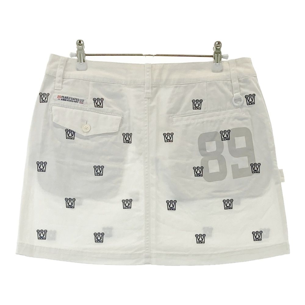 サイズ：2 PEARLY GATES パーリーゲイツ 25周年 スカート 王冠刺繍