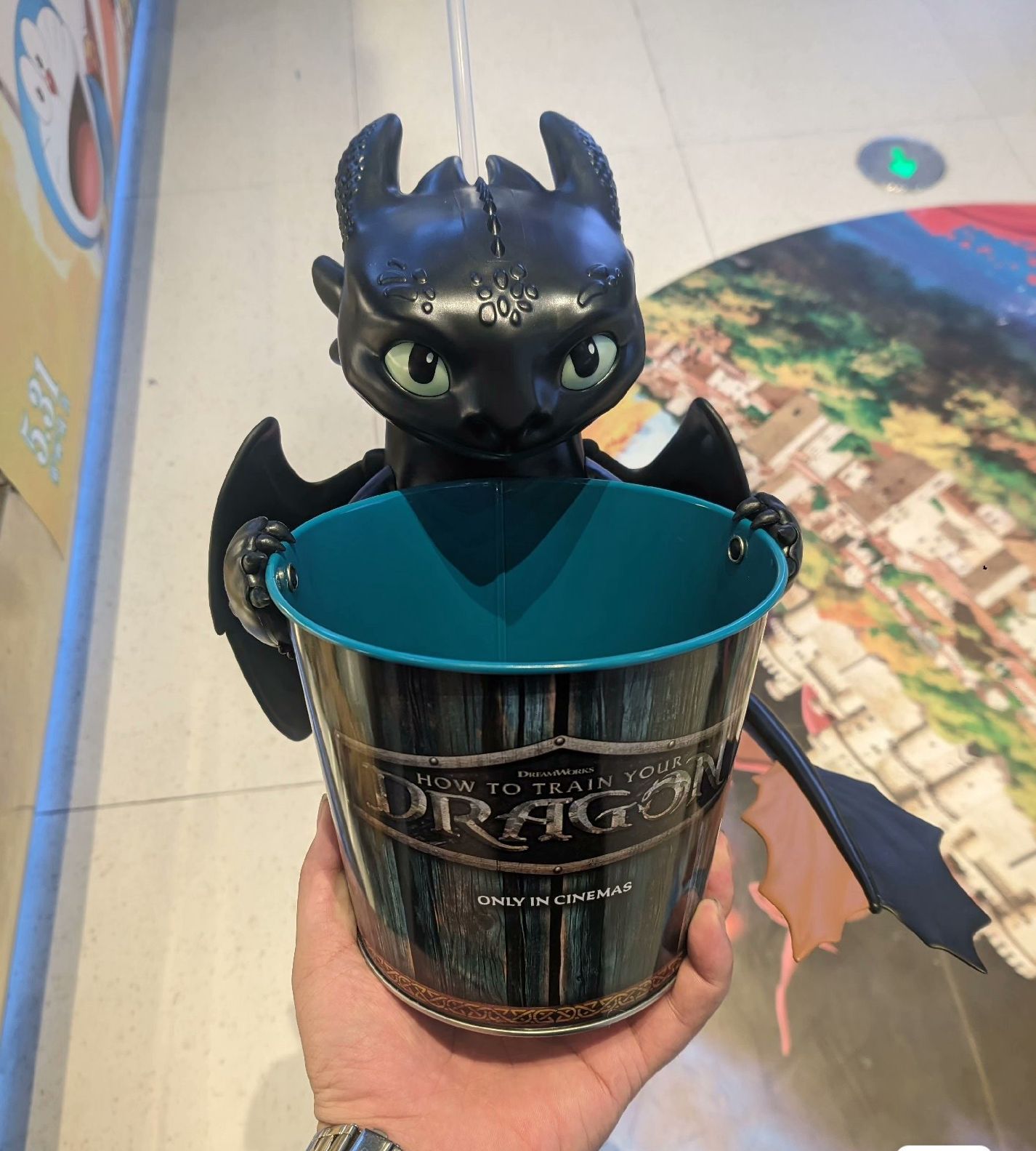 公開前入手❗️海外限定正規ライセンス品ヒックとドラゴントゥースポップコーンバケット 海外シアター限定 ヒックとドラゴン トゥース ポップコーン