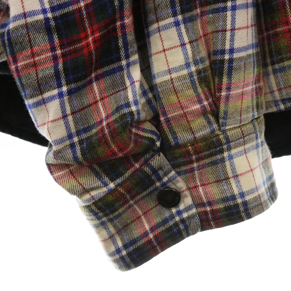 BALENCIAGA (バレンシアガ) 23SS BLEACHED PLAID HOODED SHIRT