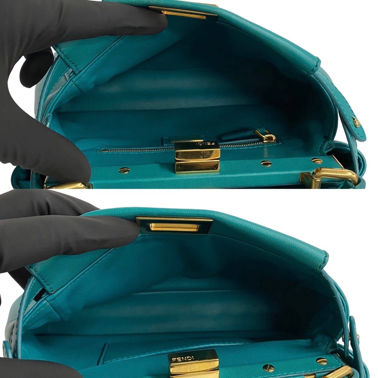 極 美品 希少品 袋付き FENDI フェンディ ピーカブー ミニ レザー 本革 