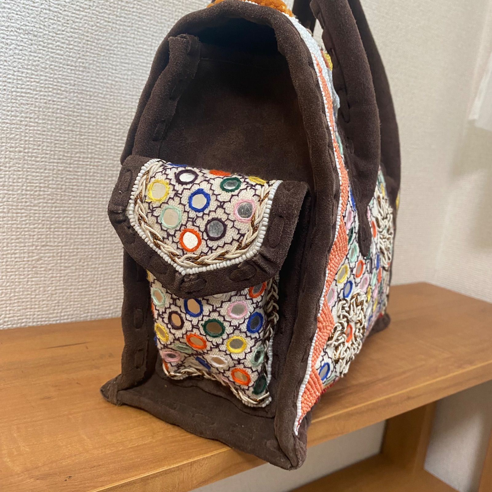 Carving Tribes カービングトライブス レア 刺繍ハンドバッグ - メルカリ