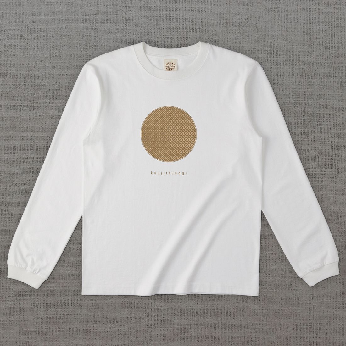 和柄長袖Tシャツ　工字繋ぎ -彩・円-［長袖］