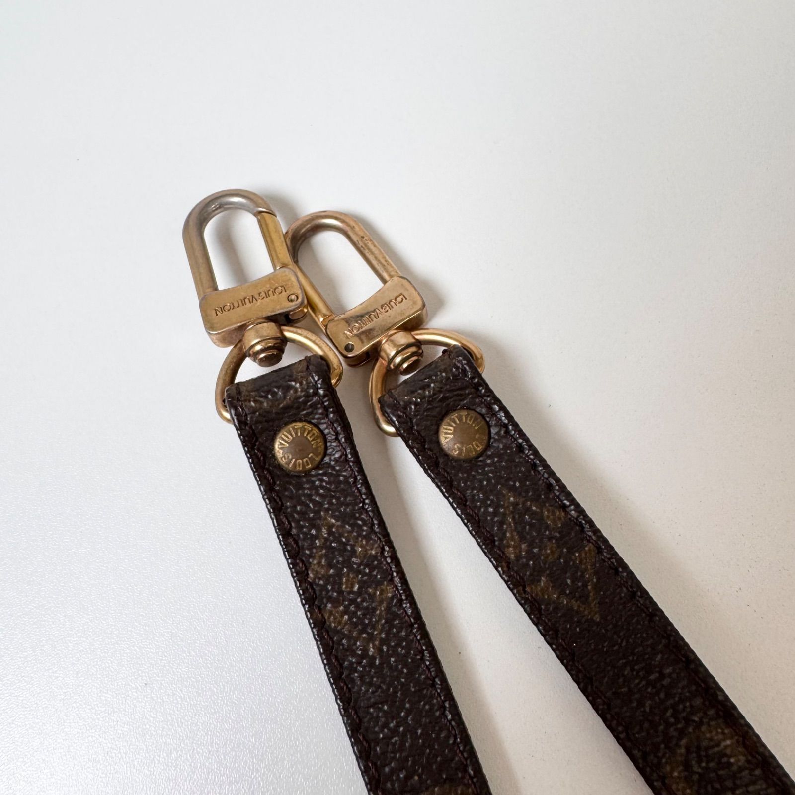 Bランク LOUIS VUITTON モノグラム ショルダーストラップ ベルト 肩紐 バッグ用 PVC レザー ブランド 小物 ユニセックス 4EL