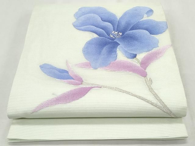 平和屋着物□極上 佐々木経二 塩瀬 九寸名古屋帯 手描き 蔦の