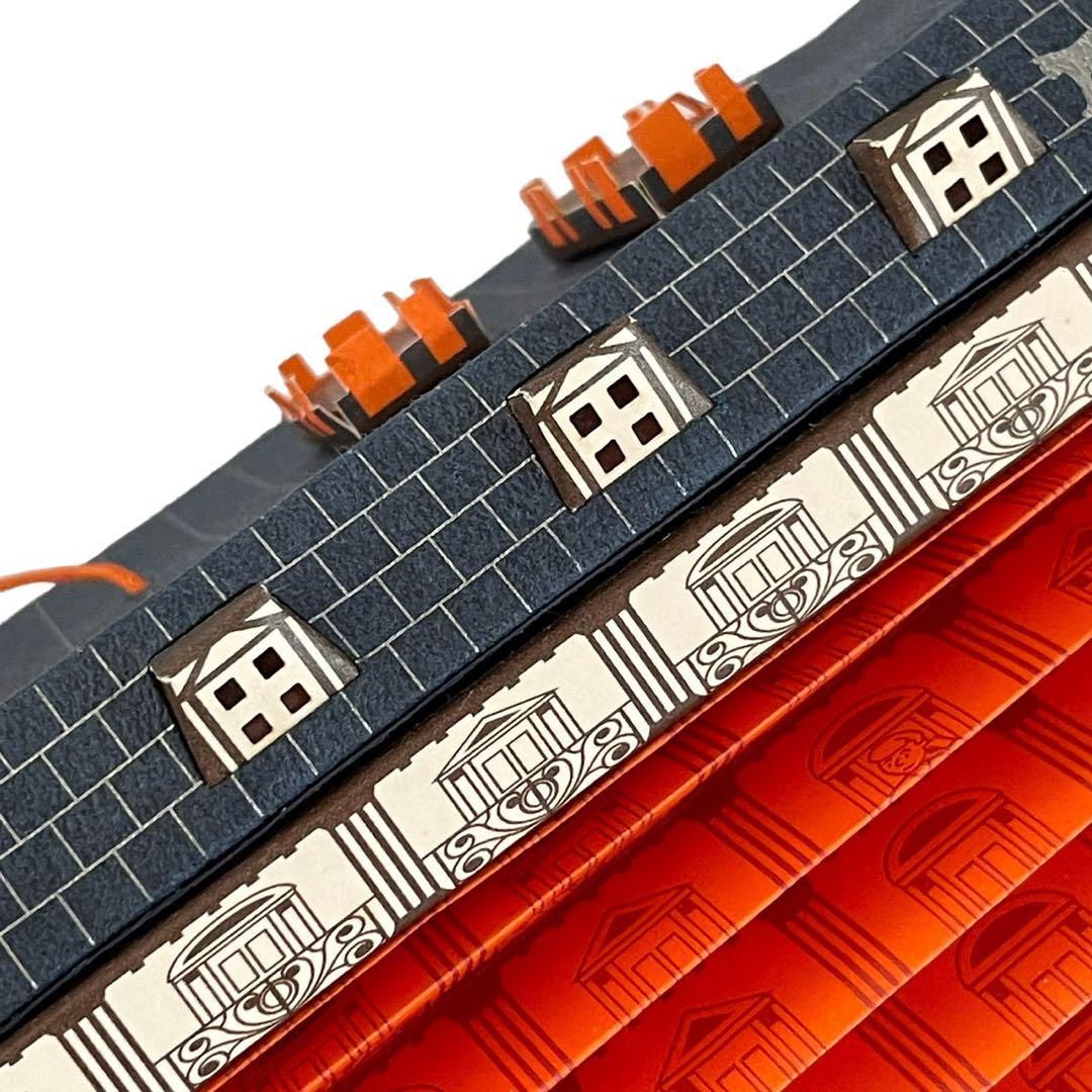未使用 HERMES エルメス ペーパークラフト フリンジ 紙 提灯 オレンジ