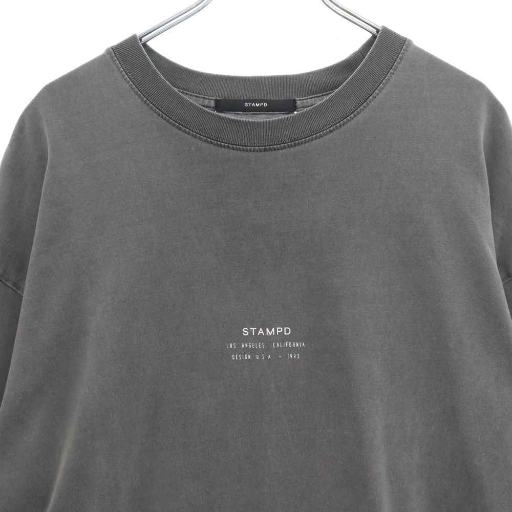 STAMPD (スタンプド) Stacked Logo Crewneck フロントロゴ 長袖Tシャツ 