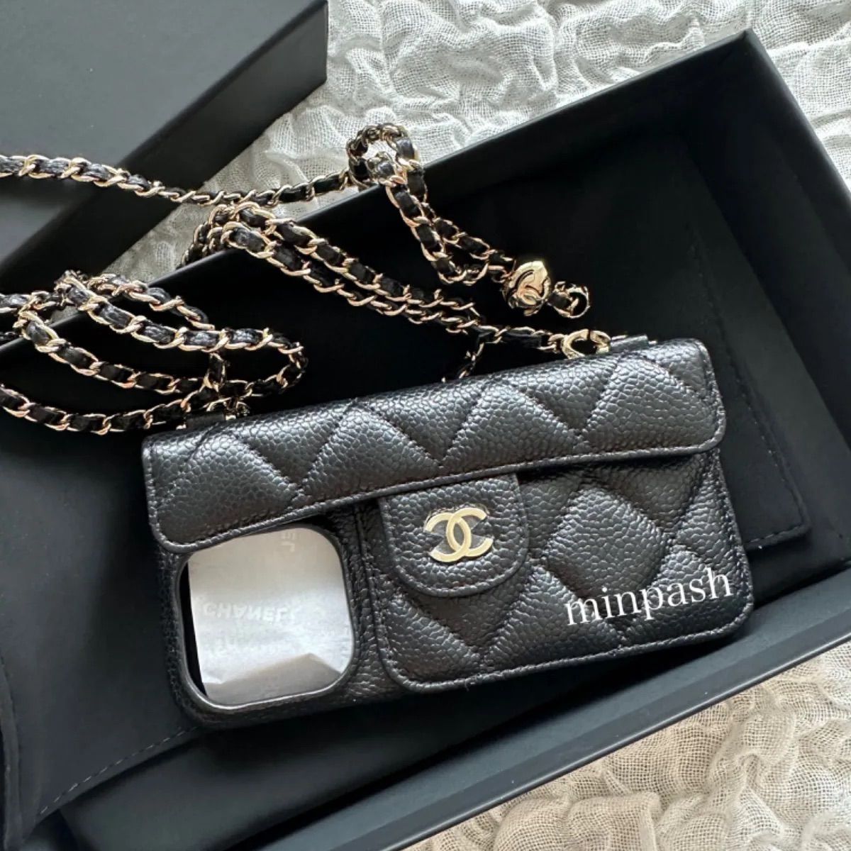 CHANEL ♡ iPhone15pro ケース iPhoneケース BLACK - メルカリ