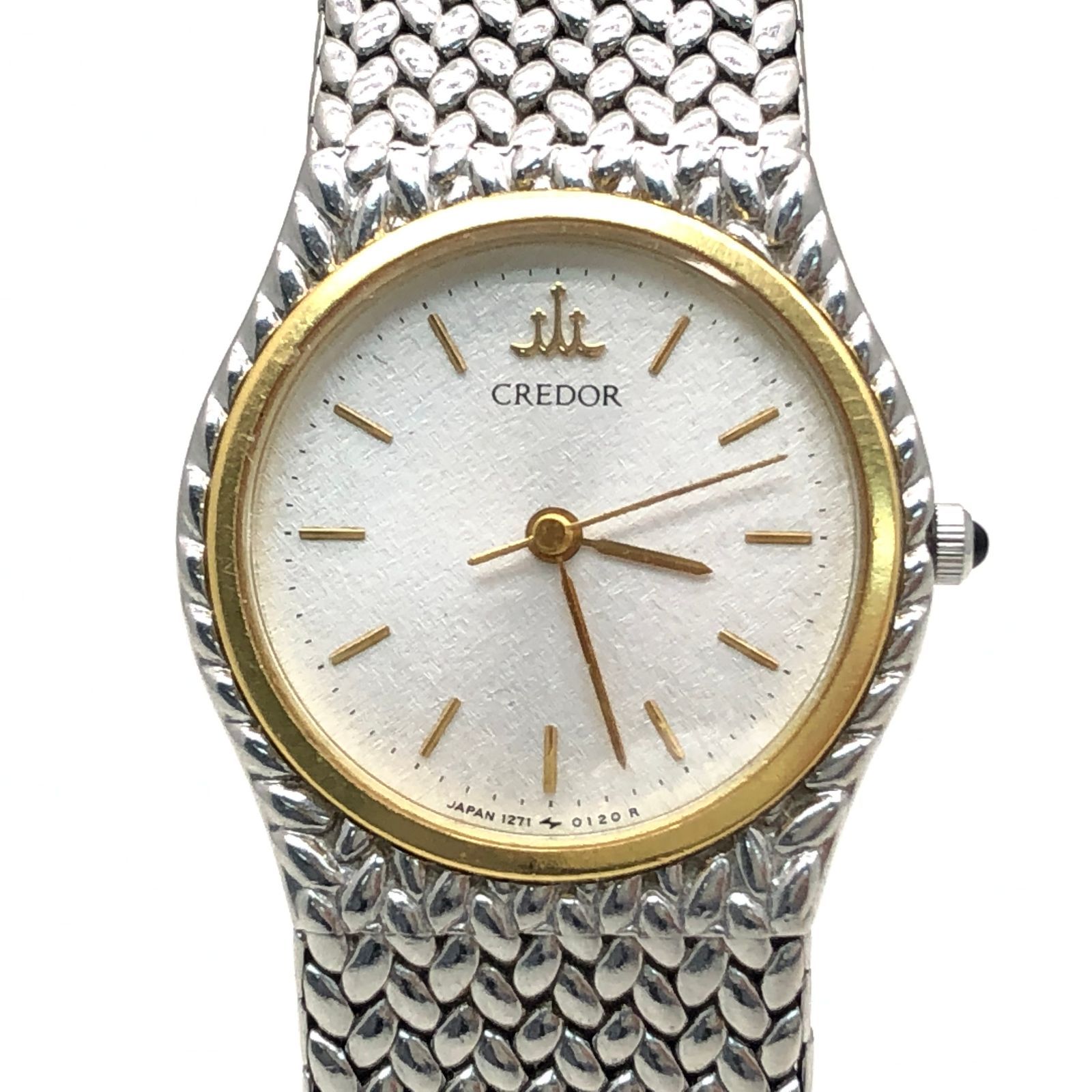 SEIKO クレドール 18KT 1271-0060 レディース 腕時計 文字盤シルバー 6 