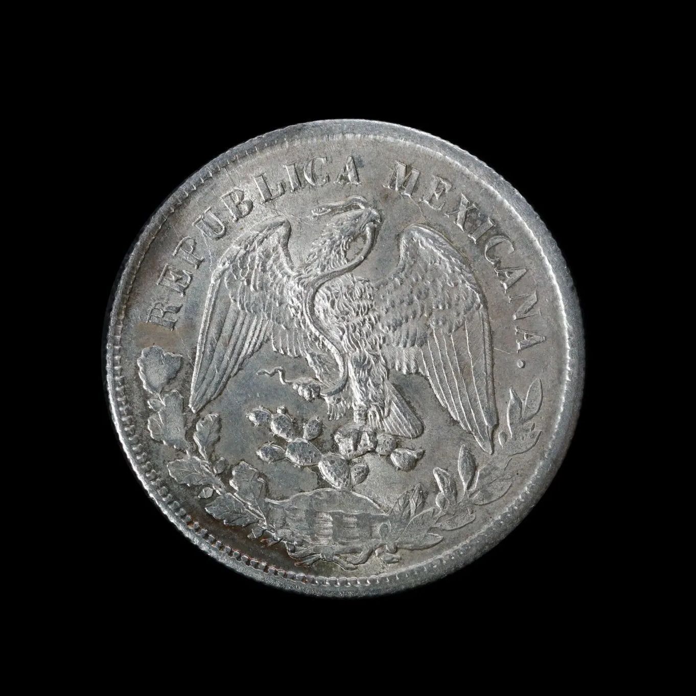 MEXICO メキシコ Peso 自由の帽子 ペソ 近 1899 UNC- 銀貨