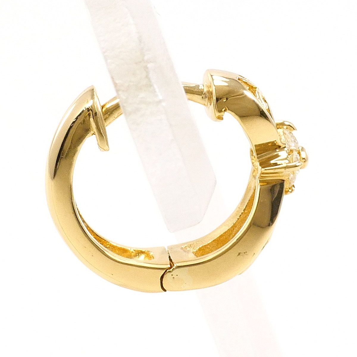 K 18 18金 YG イエローゴールド ピアス 片耳 ダイヤモンド 0.04 ct 総重量1.1 g レディース