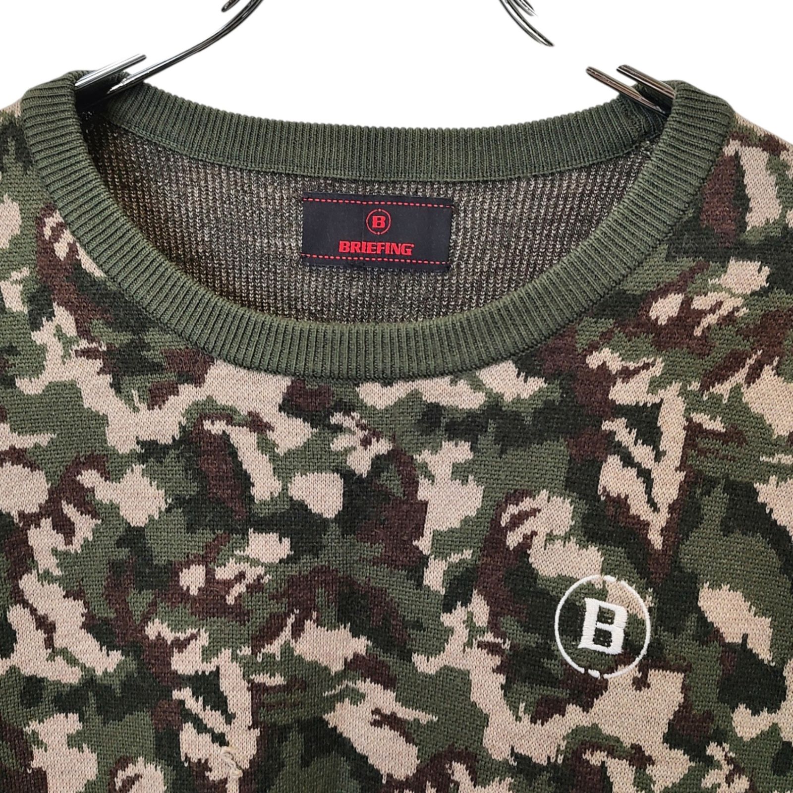 BRIEFING GOLF ブリーフィングゴルフ カモフラ 長袖 ウール ニット