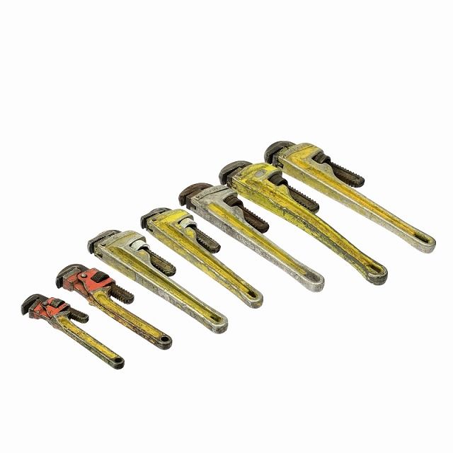 品 スーパーツール MCC パイプレンチ 150~350 合計7点セット