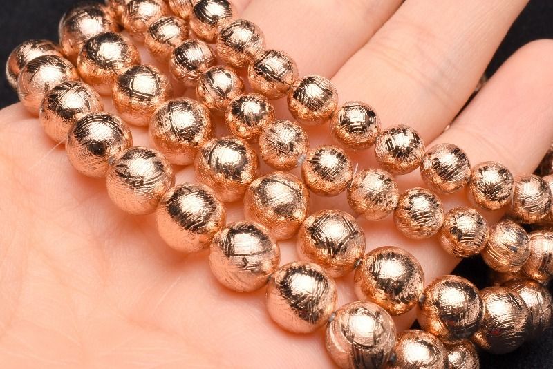 ギベオン　ピンクゴールド　6ミリ　内周約16センチ　隕石　188 ギベオンピンクゴールド6ミリ内周約16センチ隕石188