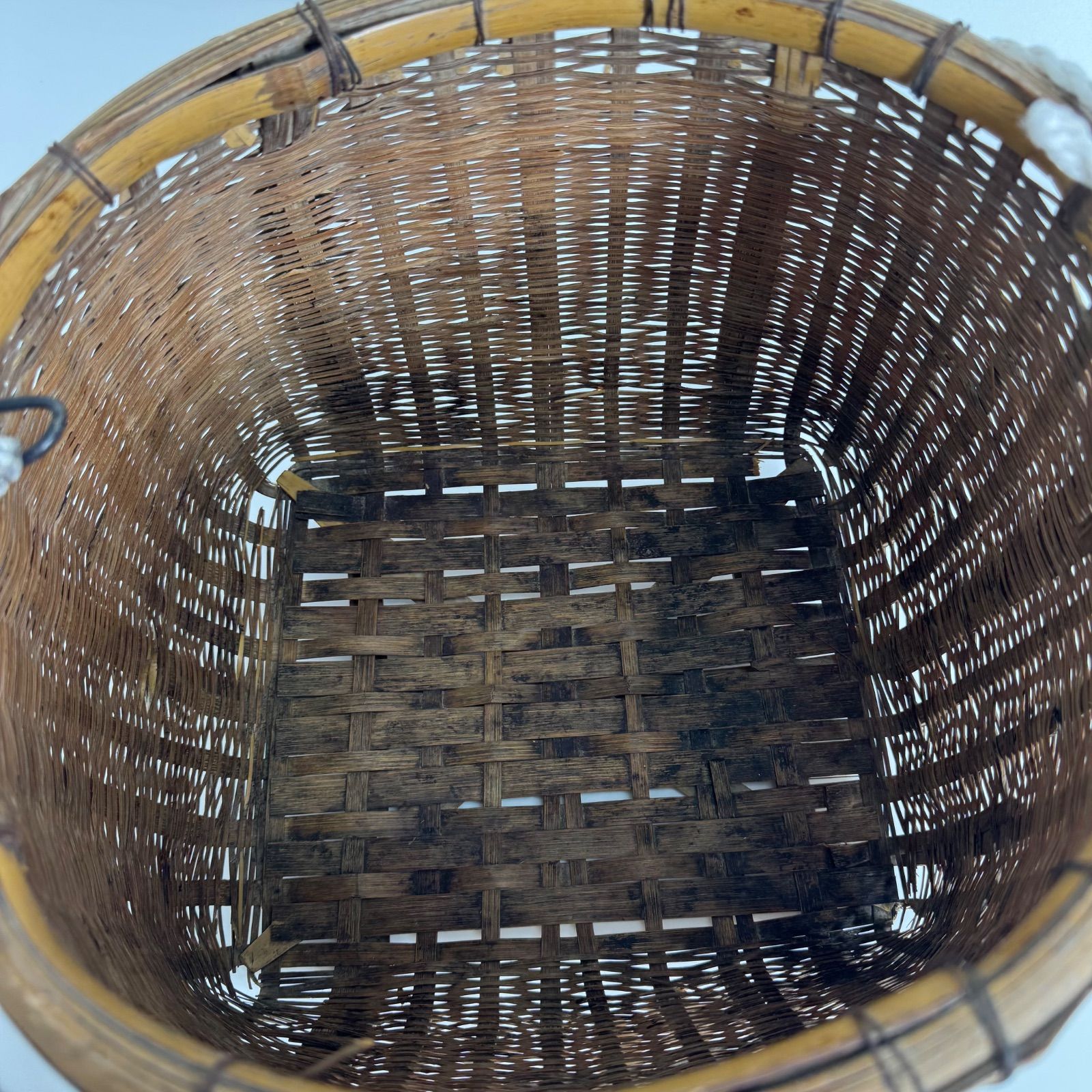 レトロ】竹かご 3個セット 昭和 アンティーク 籠 収納かご インテリア