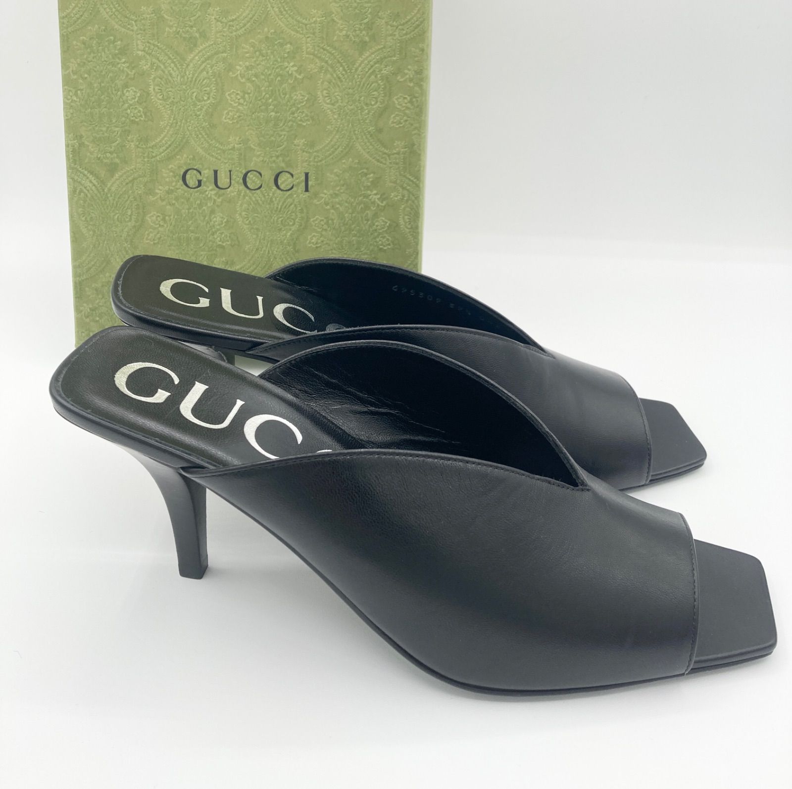 GUCCI グッチ ミッドヒール サンダル 39＋ 695309 - メルカリ