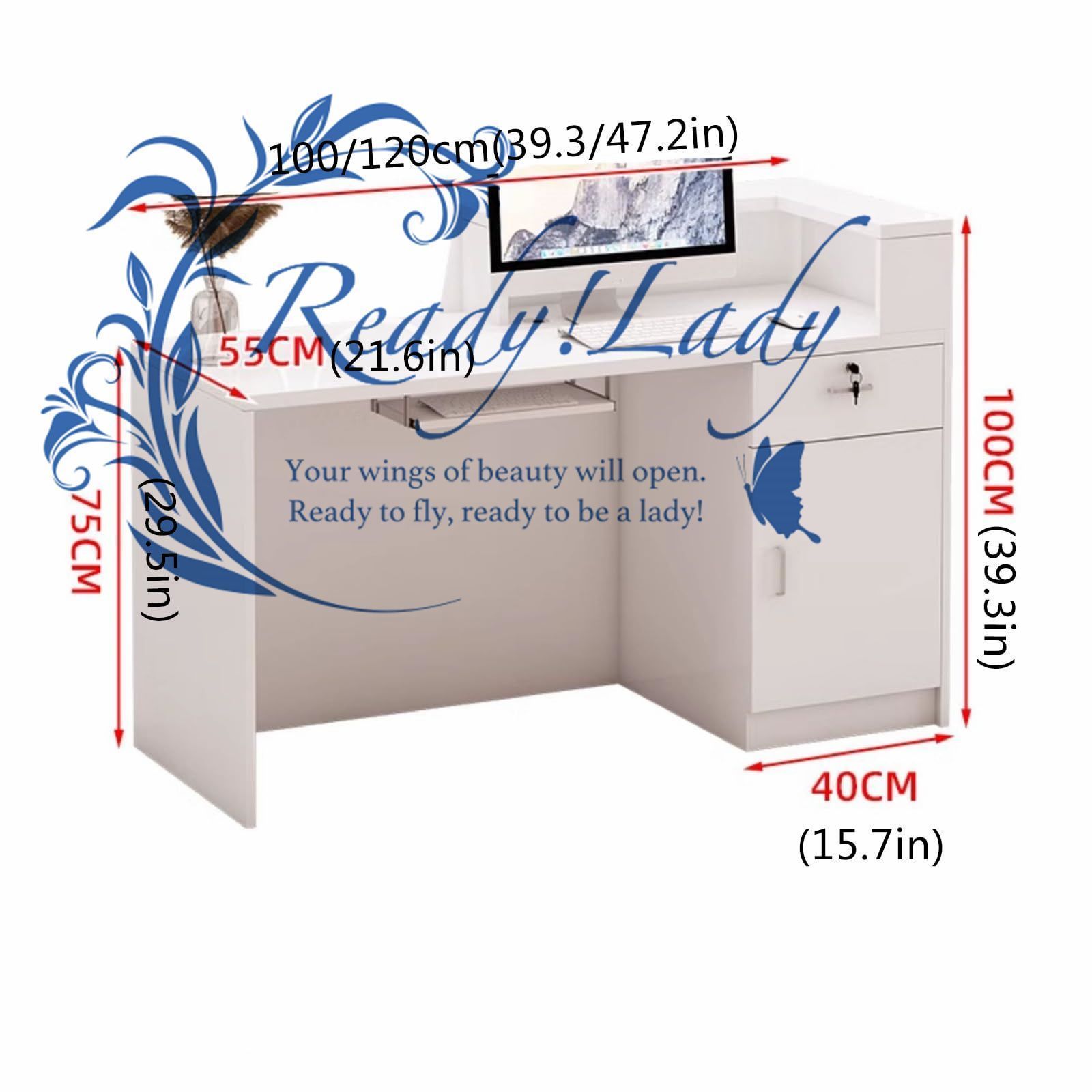 新品　レジカウンター 受付カウンターデスク 小型受付　おしゃれテーブル 品質保証，送料無料 受付カウンター 小型受付デスク、受け付け