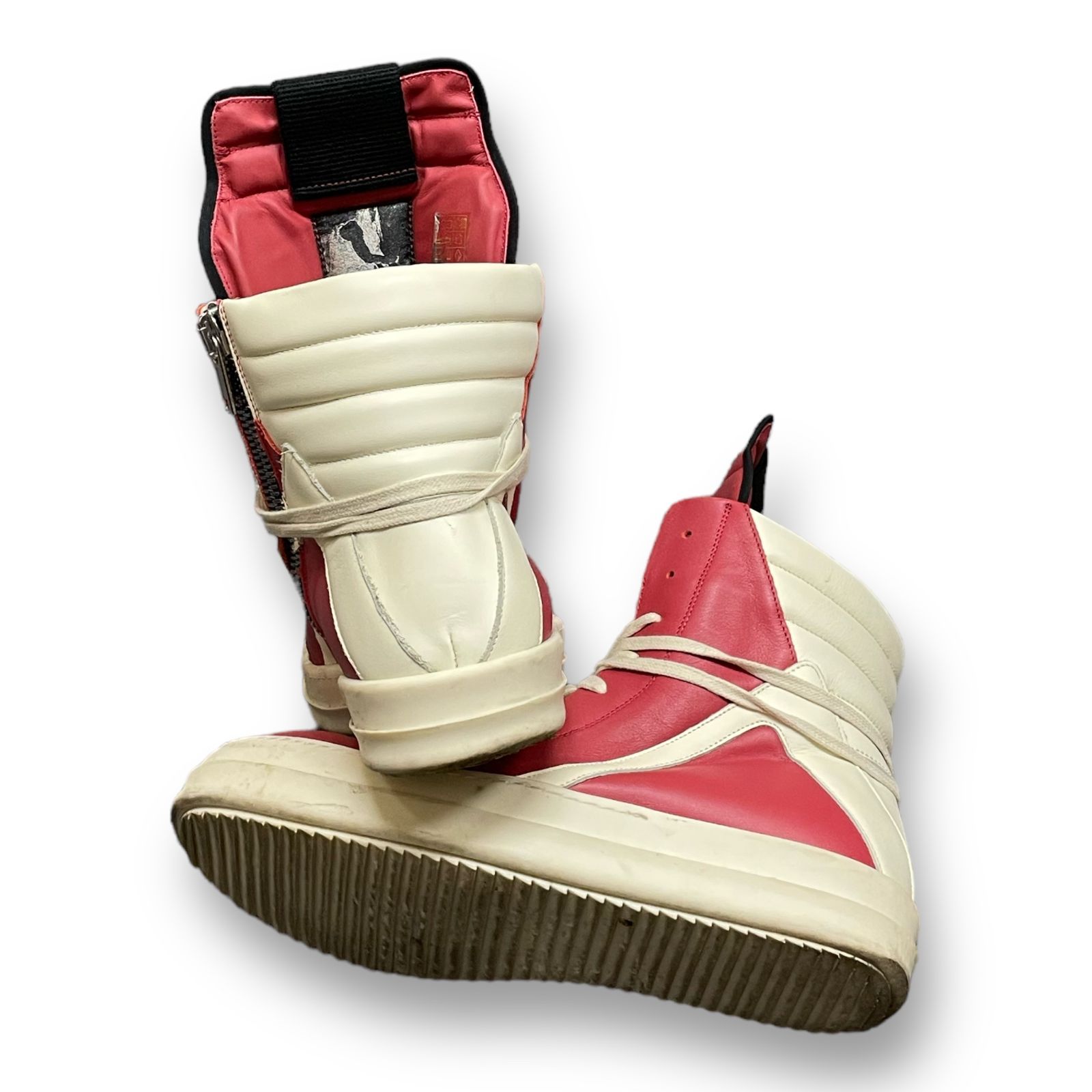希少 RICK OWENS GEOBASKET レザー ジオバスケット スニーカー 希少 RICK OWENS GEOBASKET レザー ジオバスケット スニーカー