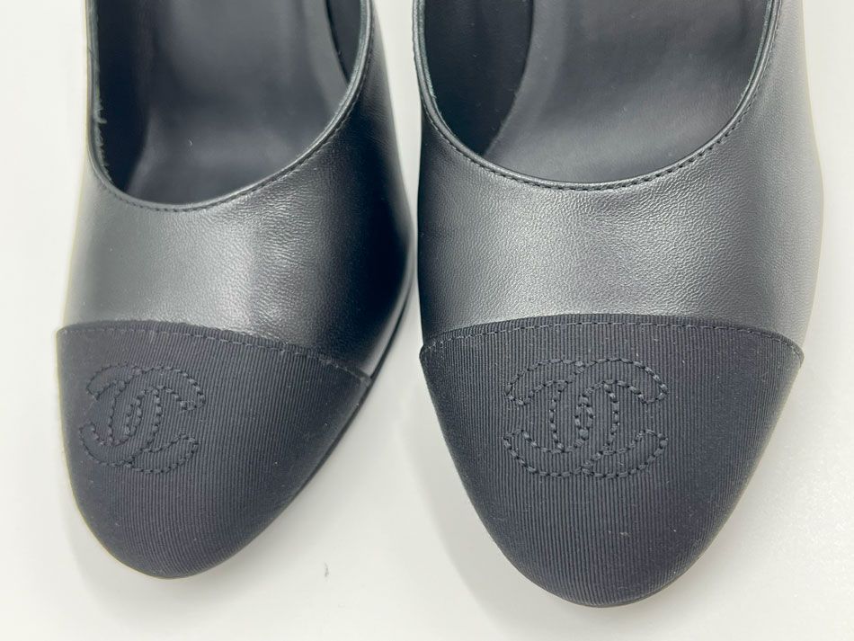 CHANEL【シャネル】ココマーク♡プリーツ ブラックパンプス yamamoto7887_21003-00