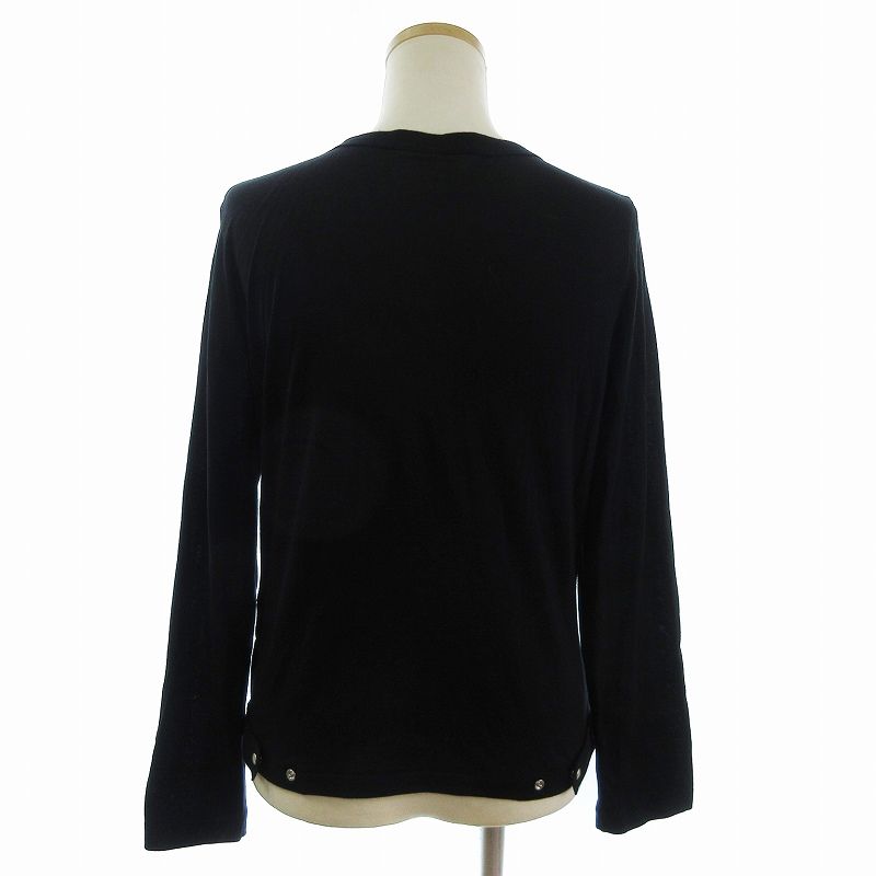 アニエスベー agnes b. プレッション カーディガン 薄手 コットン 無地 黒 ブラック T2 ■FF レディース アニエスベー agnes b. プレッション カーディガン 薄手