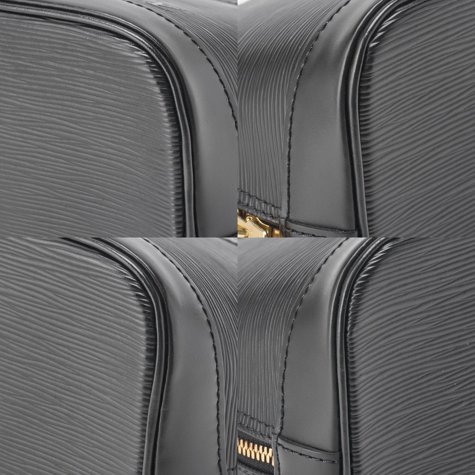 ルイヴィトン エピ アルマ ハンドバッグ 黒 レザー ハンド ゴールド