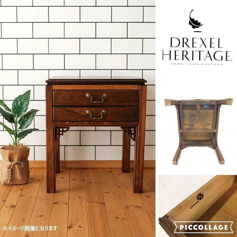 ドレクセルヘリテイジ DREXCEL エンドテーブル ナイトテーブル サイドテーブル 1980年代 アメリカ家具 200 HI30OK