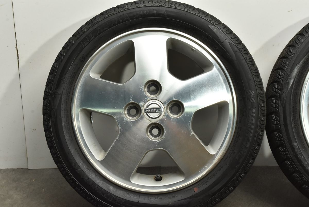 交換用に ニッサン オッティ 純正 14in 4.5J 46 PCD100 ナンカン アイスアクティバ AW-1 165 55R14 モコ 流用 ノーマル戻し FFCRYSTALESIA_COM