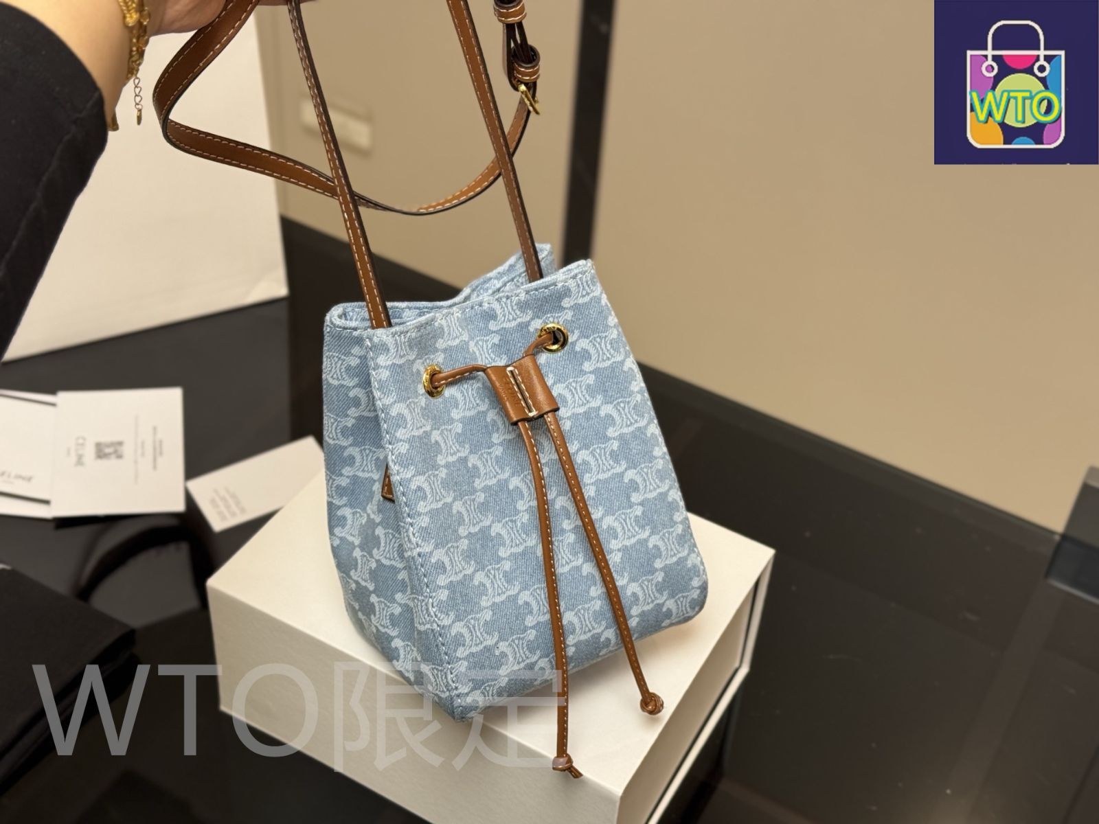 今日特価】Celine セリーヌ バケットバッグ デニム ヴィンテージ