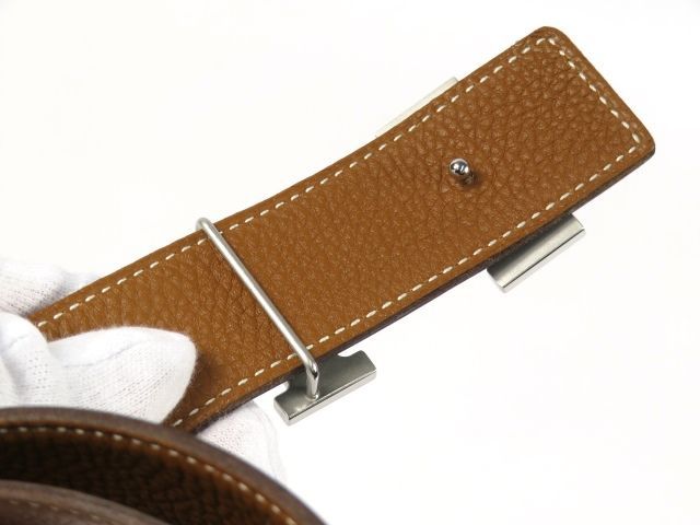 □新同□ エルメス コンスタンス H ギロッシュ ベルト SS レザー □J刻  