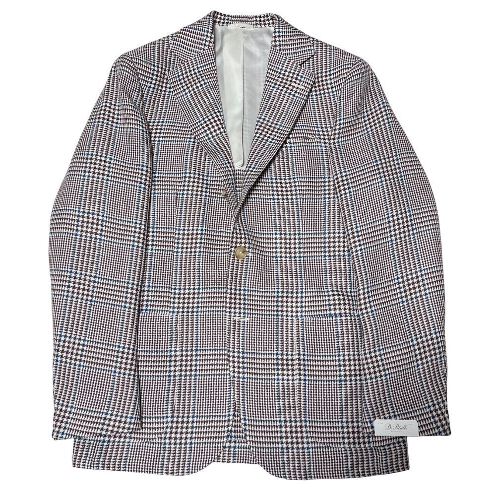美品】 De Petrillo（デ・ペトリロ） ジャケット 46 De Petrillo (デペトリロ) ダブル前 ジャケット ブラウン×レッド
