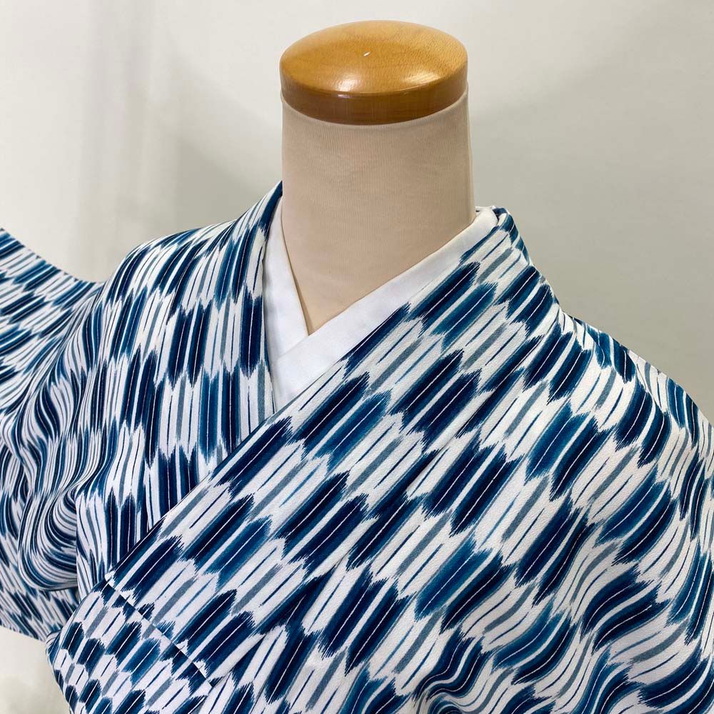 小紋 洗える着物 単衣 夏用 矢絣 お洒落着 普段着 ポリエステル 小紋 洗える着物 単衣 夏用 矢絣 お洒落着 普段着 ポリエステル
