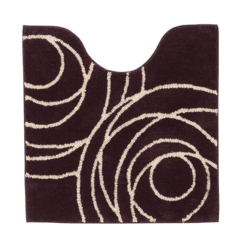 センコー M home ジェネシー トイレマット 約60×60cm ブラウン モダン ばら 薔薇 抗菌 防臭