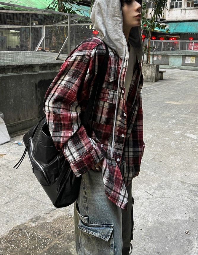 [COSYHARU公式]Western Checkered Hooded Shirt 送料・関税込み COSYHARU コシハル 公式]ウエスタンチェックフードシャツ - メルカリ