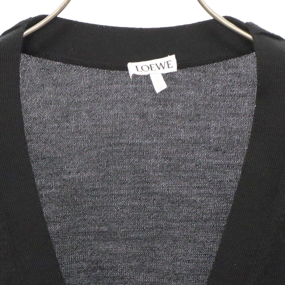 LOEWE（ロエベ）アナグラム刺繍カーディガン 黒Sサイズ/11