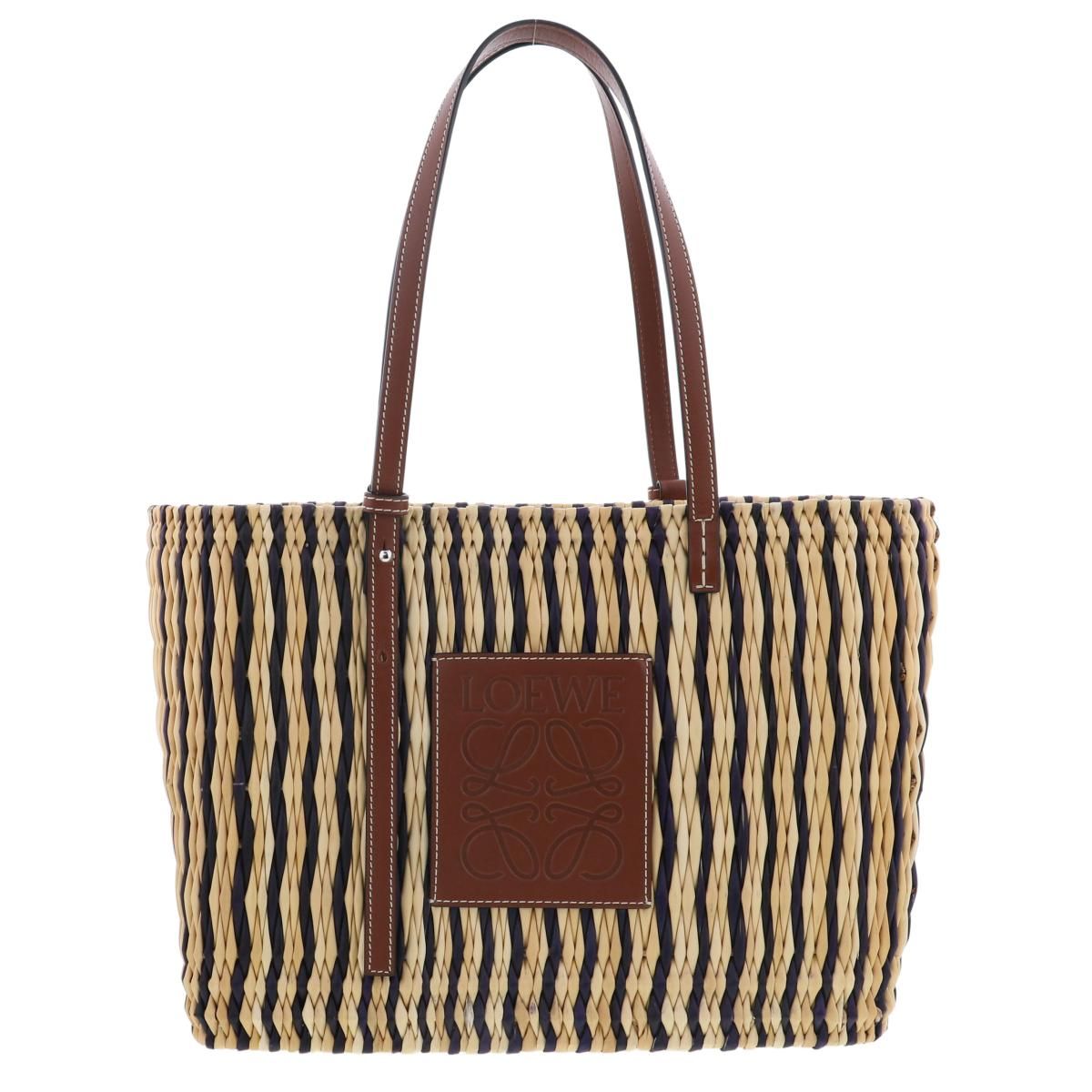 LOEWE （ロエベ） スクエアバスケット トートバッグ かごバッグ 