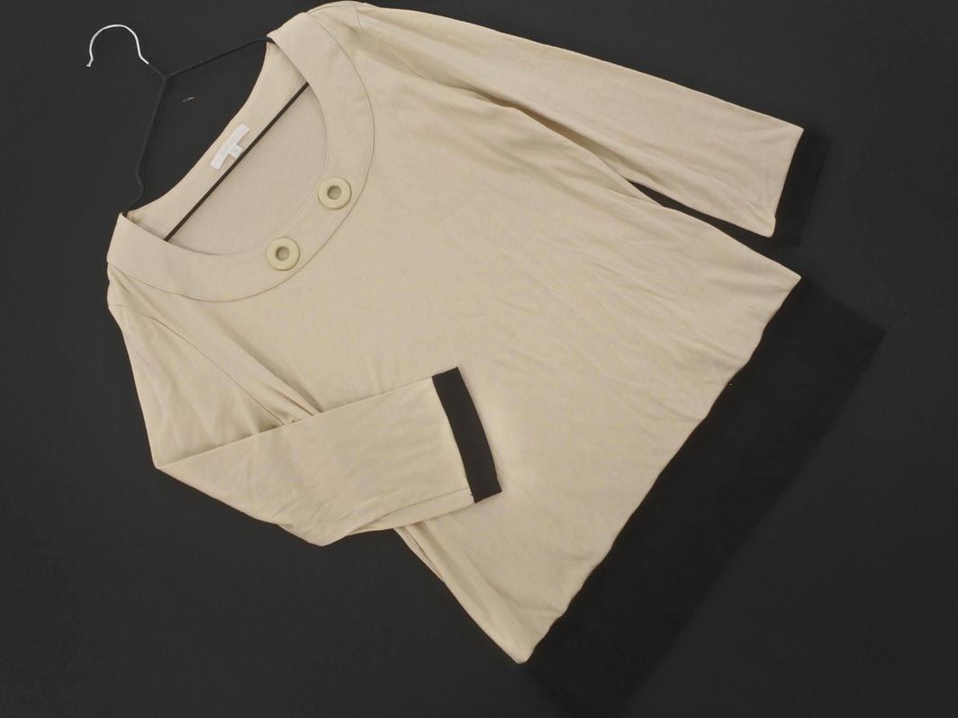 美品!TOBECHICトゥービーシックの7分袖カットソー TOBECHIC カットソー 44サイズ TO BE CHIC(トゥービーシック) 七