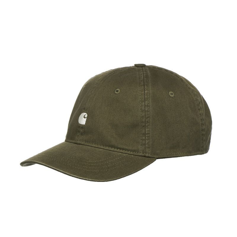 CARHARTT WIP (カーハート) MADISON LOGO CAP (マディソン ロゴ キャップ) ユニセックス キャップ 帽子 ウォッシュ加工 SEAWEED/WAX I0237500Y5