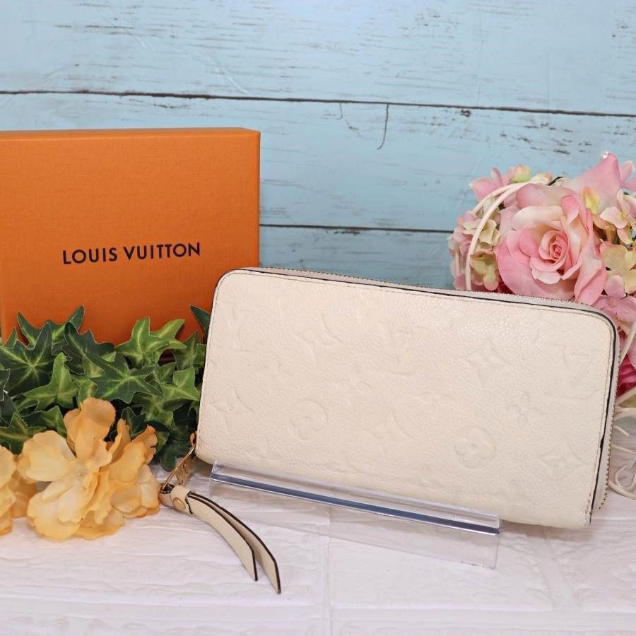 LOUIS VUITTON 長財布 ジッピーウォレット 白 アンプラント-