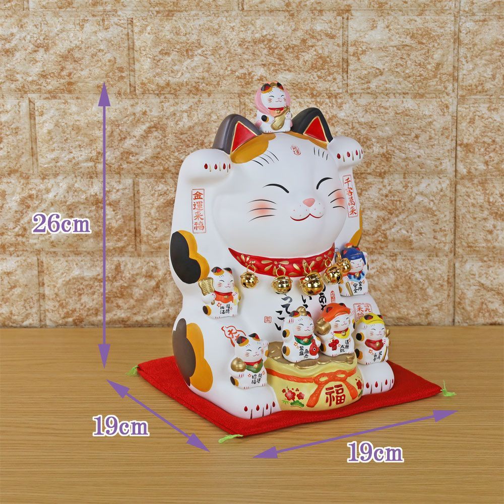 招き猫 まねきねこ モダン 置物 おしゃれ 縁起物 【彩絵七福神